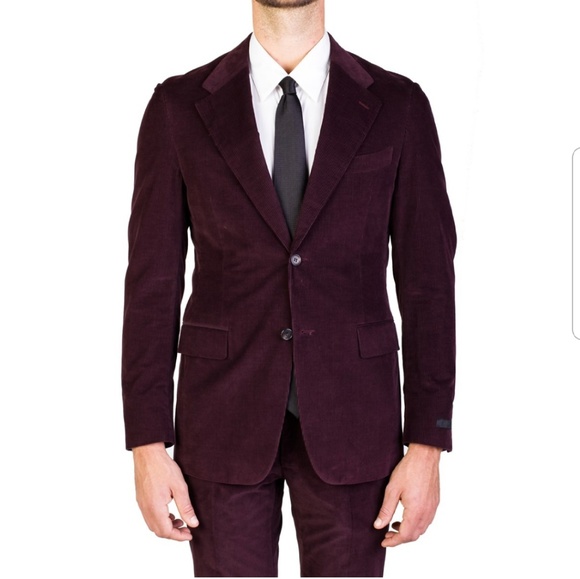 Prada Other - Prada cotton corduroy purple two button suit 50R